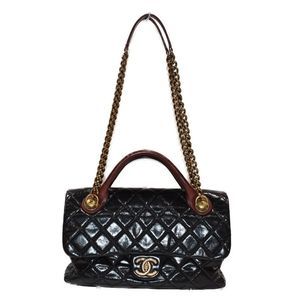 Chanel Chain Shoulder Bag Leather Black - image 1